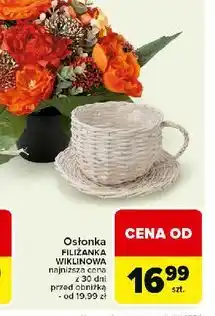 Carrefour Osłonka wiklinowa filiżanka oferta