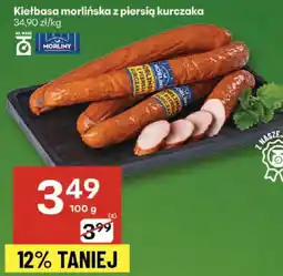 Delikatesy Centrum Kiełbasa morlińska z piersią kurczaka Morliny oferta