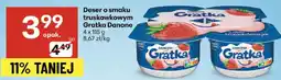 Delikatesy Centrum Deser Gratka Danone o smaku truskawkowym oferta