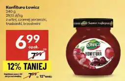 Delikatesy Centrum Konfitura Łowicz z wiśni, czarnej porzeczki, truskawki, brzoskwini oferta