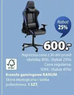 JYSK Krzesło gamingowe oferta