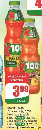 Dino Sok jabłko-banan-marchew Kubuś 100% oferta