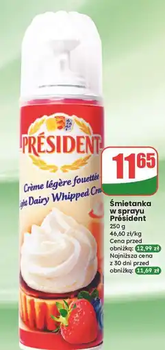Dino Bita śmietana w sprayu President oferta