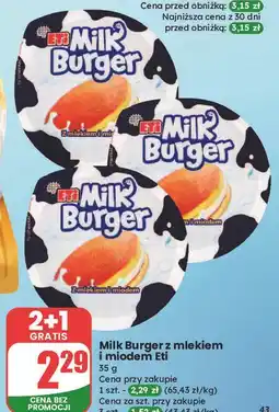 Dino Baton z mlekiem i miodem Eti Milk Burger oferta