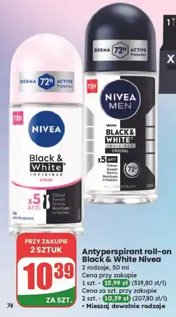 Dino Antyperspirant clear Nivea Invisible Black & White oferta