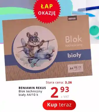 Poczta Polska BENIAMIN REXUS Blok techniczny biały oferta