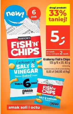 Dealz Krakersy Fish'n Chips smak soli i octu Burton's oferta
