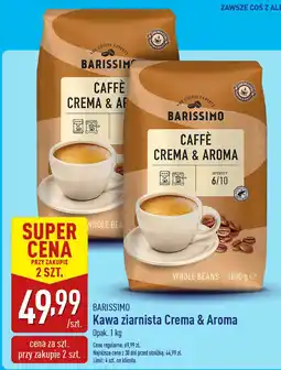 ALDI Kawa ziarnista Barissimo Caffe Crema & Aroma oferta