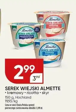 Chata Polska Serek wiejski Almette kremowy ricotta skyr Hochland oferta