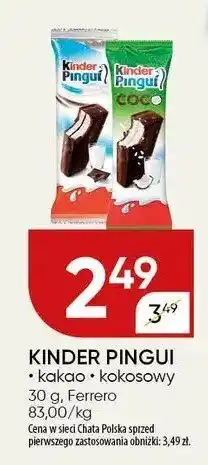 Chata Polska Baton Kinder Pingui kakao kokosowy Ferrero oferta