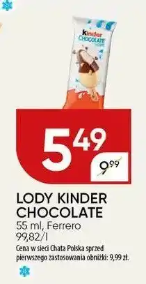 Chata Polska Lody Kinder Chocolate Ferrero oferta