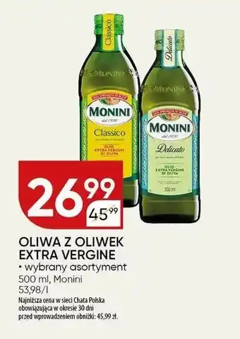 Chata Polska Oliwa z oliwek extra vergine Monini oferta