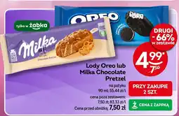 Żabka Lody Oreo lub Milka Chocolate Pretzel Oreo/Milka oferta
