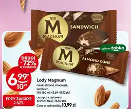 Żabka Lody Magnum rożek almond/chocolate/sandwich oferta
