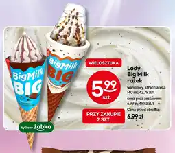 Żabka Lody Big Milk rożek waniliowy/stracciatella oferta
