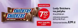 Żabka Lody Snickers na patyku oferta