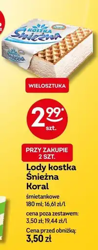 Żabka Lody kostka Śnieżna śmietankowe Koral oferta