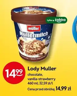 Żabka Lody Muller chocolate, vanilla-strawberry oferta