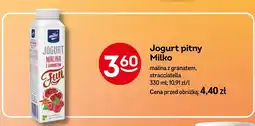 Żabka Jogurt pitny Milko malina z granatem, stracciatella oferta