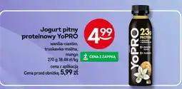 Żabka Jogurt pitny proteinowy YoPRO wanilia-ciastko, truskawka-malina, mango oferta