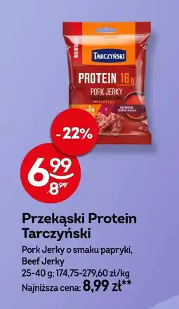Żabka Przekąski Tarczyński Protein Pork Jerky o smaku papryki oferta