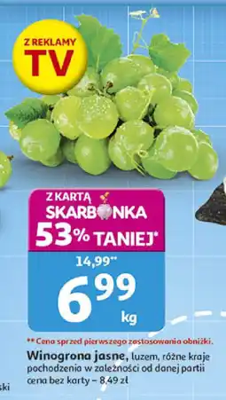 Auchan Winogrona jasne 1 kg Auchan oferta