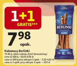 Auchan Kabanosy, różne rodzaje Berlinki oferta