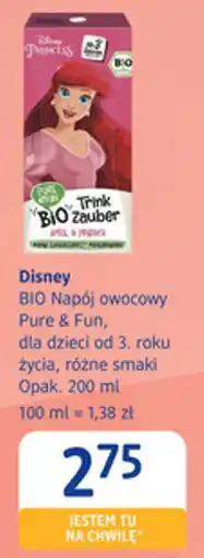 dm drogerie markt Disney BIO Napój owocowy Pure & Fun oferta