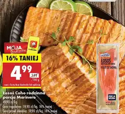 Biedronka Łosoś Coho rodzinna porcja Marinero oferta