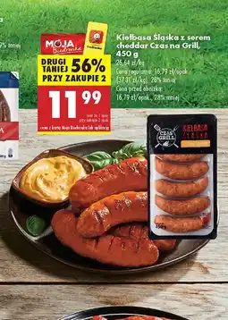 Biedronka Kiełbasa Śląska z serem cheddar Czas na Grill oferta