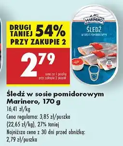 Biedronka Śledź w sosie pomidorowym Marinero oferta