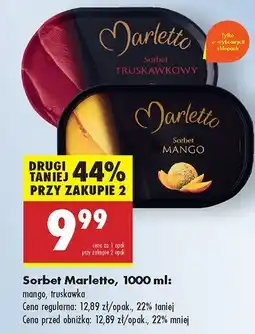 Biedronka Sorbet Marletto mango/truskawka oferta