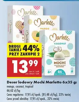 Biedronka Deser lodowy Mochi mango/coconut/tropical Marletto oferta
