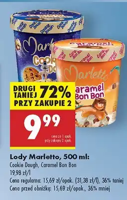 Biedronka Lody Cookie Dough/Caramel Bon Bon Marletto oferta