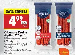 Biedronka Kabanosy Kraina Wędlin drobiowo-wieprzowe oferta