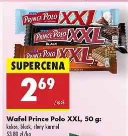 Biedronka Wafel Prince Polo XXL kakao, black, słony karmel oferta
