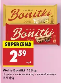 Biedronka Wafel Bonitki z kremem o smaku waniliowym, z kremem kakaowym oferta