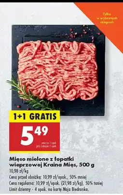 Biedronka Mięso mielone z łopatki wieprzowej Kraina Mięs oferta
