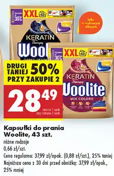 Biedronka Kapsułki do prania Woolite 43 szt oferta