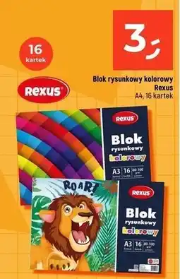 Dealz Blok rysunkowy kolorowe kartki a4/16k Rexus oferta