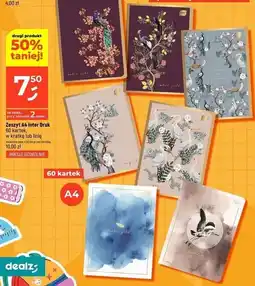 Dealz Zeszyt a4 60 kartek linia Interdruk oferta