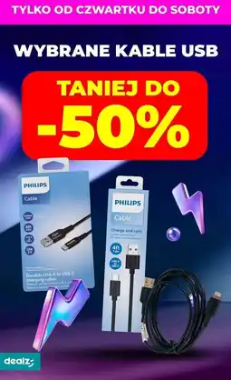 Dealz Kabel usb-a/usb-c 1.2 m Philips oferta