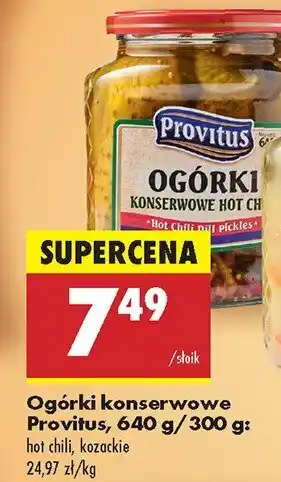 Biedronka Ogórki konserwowe hot chili Provitus oferta
