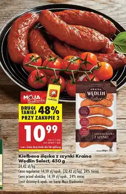 Biedronka Kiełbasa śląska z szynki Select Kraina Wędlin oferta