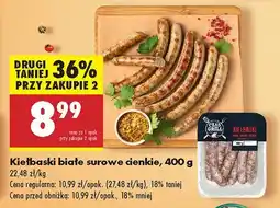 Biedronka Kiełbaski białe surowe cienkie Czas na Grill oferta