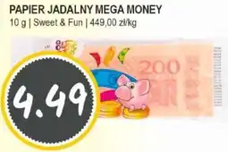 Słoneczko Papier jadalny mega money sweet & fun oferta