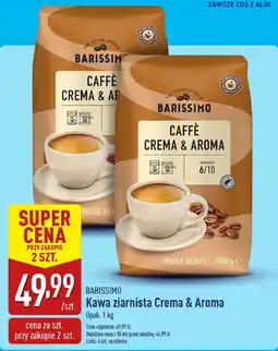 ALDI BARISSIMO Kawa ziarnista Crema & Aroma oferta