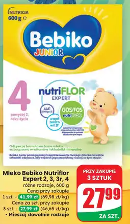 Dino Mleko Bebiko Nutriflor Expert 2, 3, 3r, 4 oferta