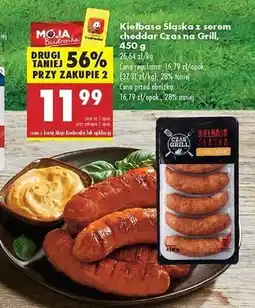 Biedronka Kiełbasa śląska cheddar Czas Na Grill oferta