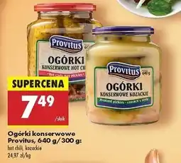 Biedronka Ogórki konserwowe kozackie Provitus oferta